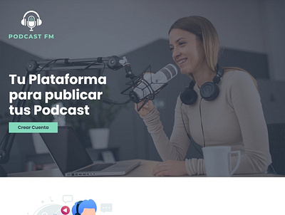 Podcast FM css design diseño web figma freelance html javascript js landing page pagina web sass sitio web ui