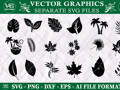 Leaves SVG - Oak Leaves SVG, Tree Leaves SVG design graphic design illustration leaves svg logo vector