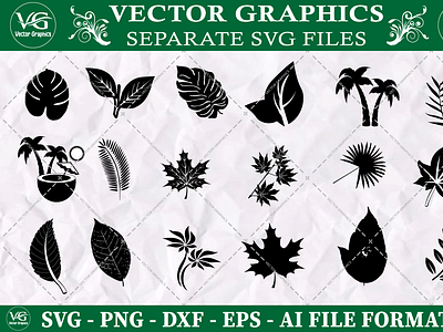 Leaves SVG - Oak Leaves SVG, Tree Leaves SVG