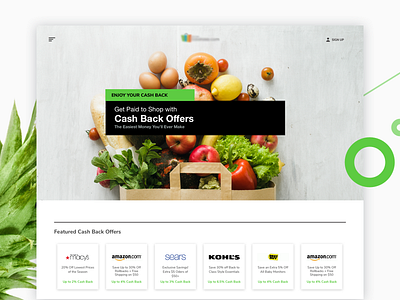 Grocery homepage concept clean greenery grocery health homepage design landingpage organic