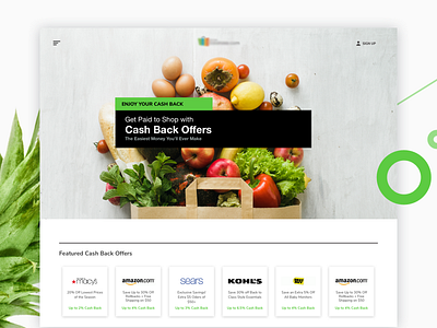 Grocery homepage concept