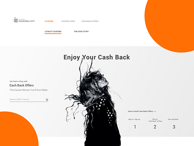 Cash Back Concept home page