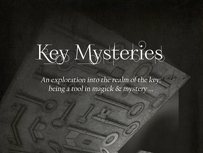 Key Mysteries. Book. Steve Drury design