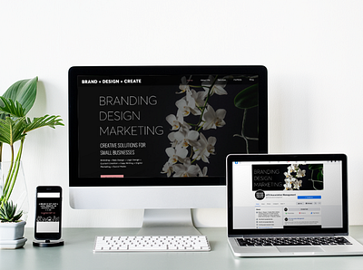 Brand + Design + Create Website design graphic design website