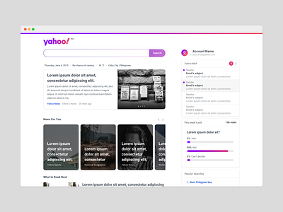 Yahoo Homepage (Concept)