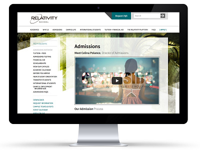Relativity School Website branding design digital collage digital photography graphic design illustration logo mixed media ui vector