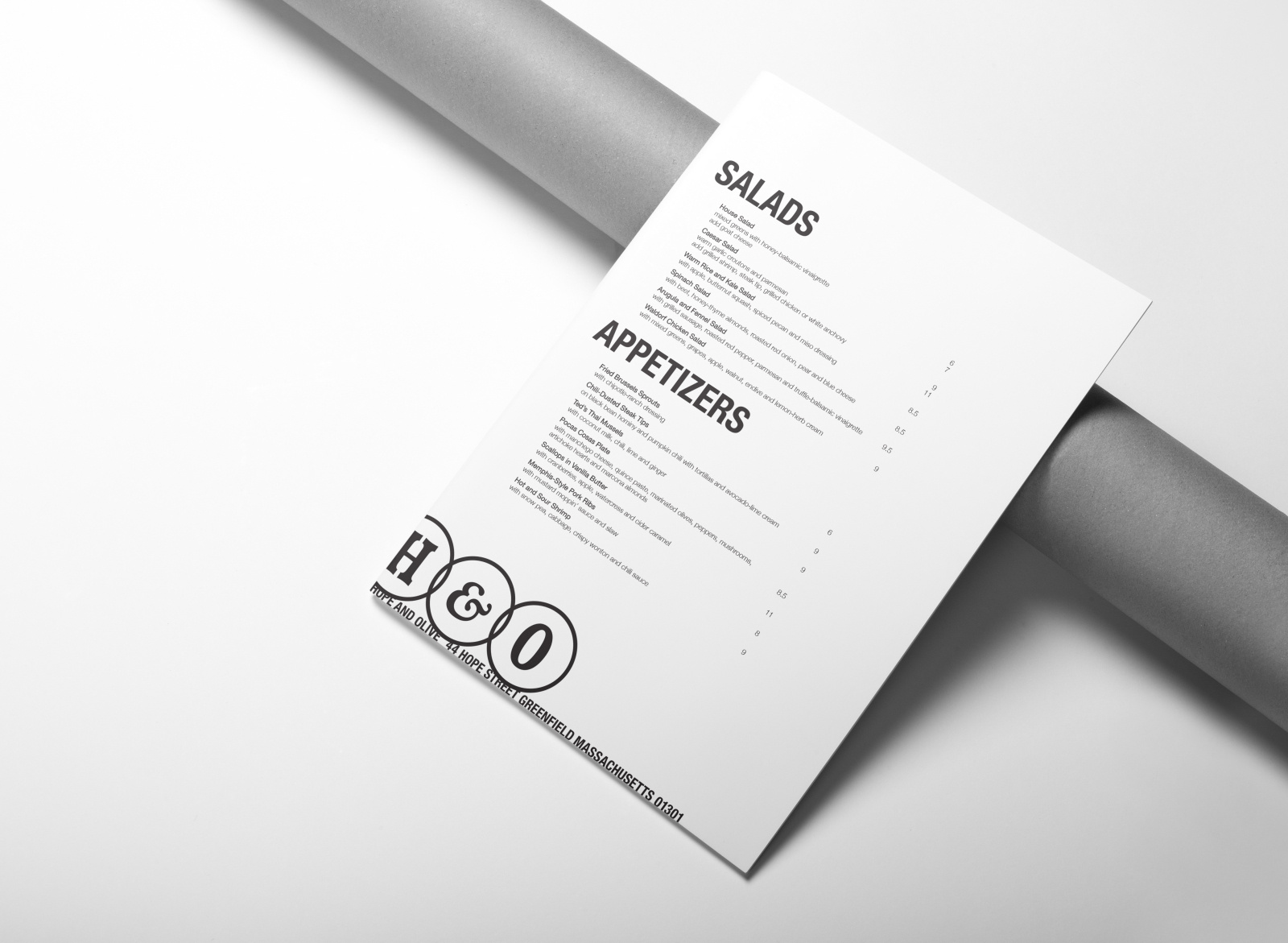 Hope & Olive Menu by Kristen on Dribbble