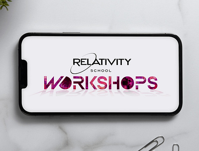 Relativity School Workshops Logo branding design digital collage digital photography graphic design illustration logo mixed media ui vector