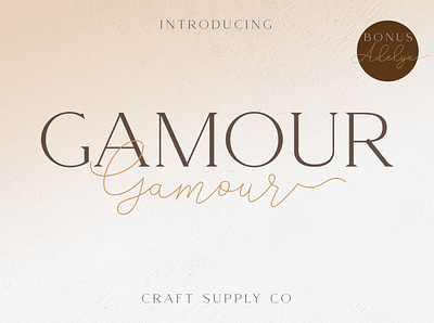 Gamour - Elegant Serif Font brush creative elegant europe font fontduo glamour lettering logo pastel typeface