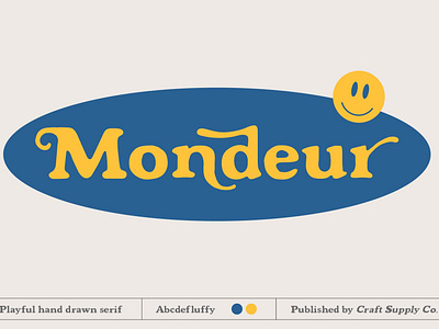 Mondeur - Playful Hand Drawn Serif