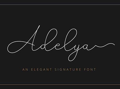 Adelya - Elegant Signature Font brush creative elegant font lettering logo retro sans sans serif typeface vintage