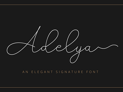 Adelya - Elegant Signature Font brush creative elegant font lettering logo retro sans sans serif typeface vintage