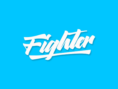 Fighter brush font lettering typeface