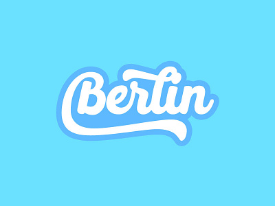 Berlin brush font lettering typeface