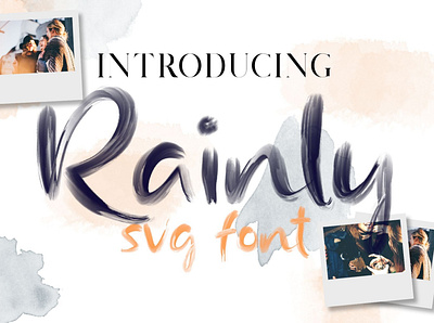 Rainly - Brush & SVG Font brush creative font lettering typeface