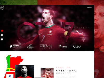 CR7 Website Re-design bio blog clean grid layout minimal theme ui ux website