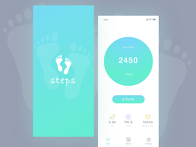 Steps Fitness App android apps clean doctor fitness ios medical steps ui ux