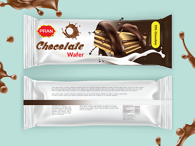 Chocolate Wafer Package chocolate clean graphics illustrator package ui ux wafer