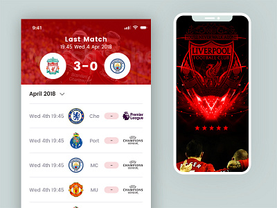 Liverpool FC Apps android app details football ios match soccer splash ui ux