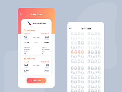 Travel App - Ticket Booking 01 android app booking app ios seat plan ticket app ticket booking travel travel app user experience user inteface