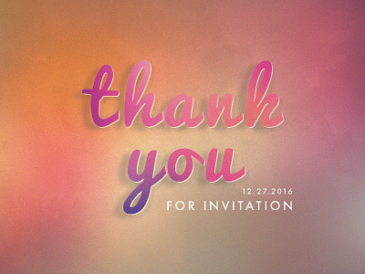 Thank you invitation