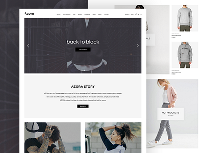 Azora - Ecommerce PSD Home Page 06 fashion shop home page psd template web design website