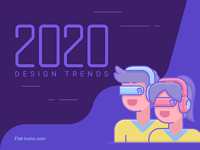 2020 Design Trend Predictions 2020 trend cyberpunk design predictions design trends flat icons icon design new wave