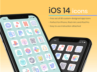 80 Free iOS 14 Icons apple free freebbble freebie icon set icons ios ios14 iphone