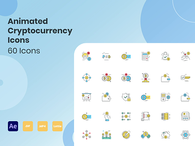 Animated Cryptocurrency Icon Set animated icons animation crypto crypto icons cryptocurrency design graphic design icon icons motion graphics ui ux vector
