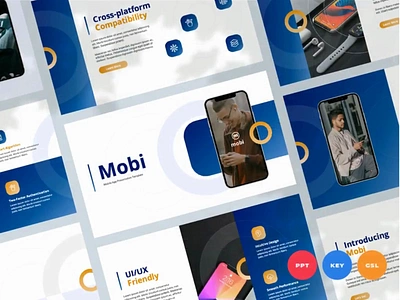 Mobile App Presentation Template android applekeynote branding design googleslides graphic design illustration mobileapp powerpoint presentation ui ux