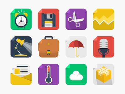 20 Free Square Icons flat flat design free freebie icon set icons square icons