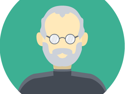 Steve Jobs apple illustration vector