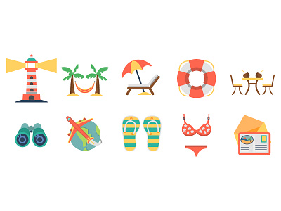101 Travel Icons by Krafted on Dribbble