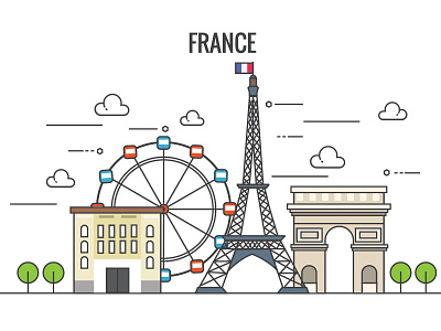 Landmark of France by Krafted on Dribbble