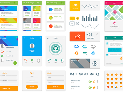 Fresh Material Design UI Kit by Krafted on Dribbble