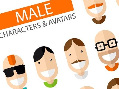 15 Happy Male Characters / Avatars avatar boy character dad father flat icon male man uncle