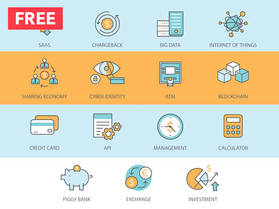 Free Fintech Icons fintech fintech icons free freebie icons