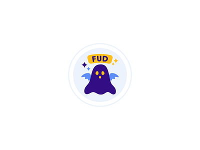 FUD crypto icon concept crypto cryptocurrency fud icon illustration vector