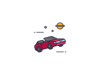 Space Roadster Icon icon roadster space space car