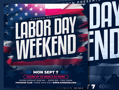 Labor Day Weekend Flyer Template advertising american flag celebration event event flyer flyer flyer artwork flyer design flyer template instagram banner instagram template labor labor day labor day weekend media mockup psd print template template template design usa