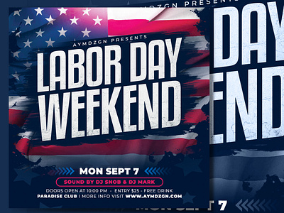 Labor Day Weekend Flyer Template