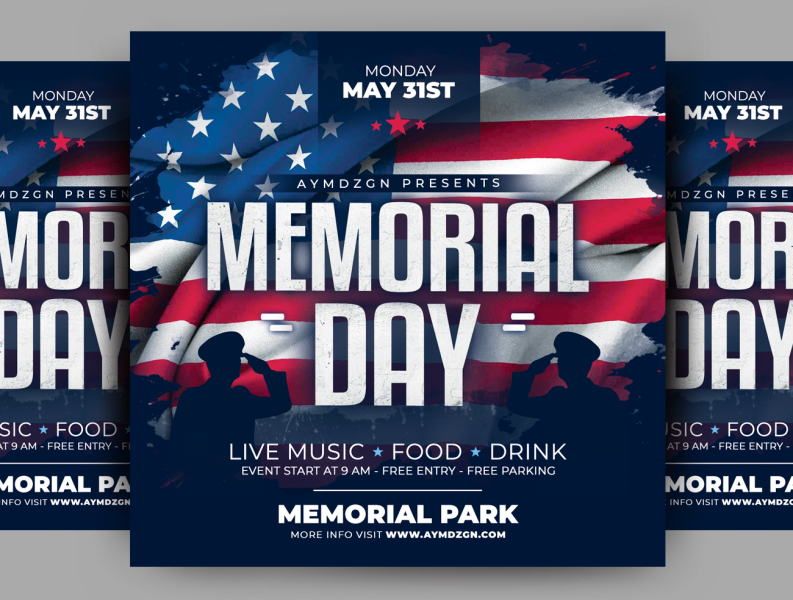 Memorial Day Flyer by AyumaDesign on Dribbble