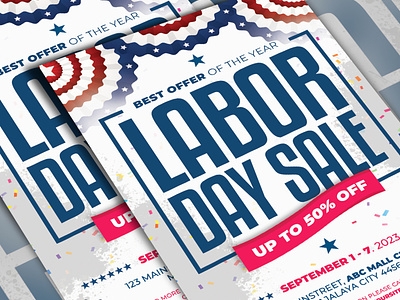 Labor Day Sale Flyer advertising branding bussines flyer discount flyer discount poster event flyer flyer flyer design flyer template labor day flyer labor day sale labor day sale flyer labor day weekend miscellaneous poster poster design print template promotion flyer store flyer template