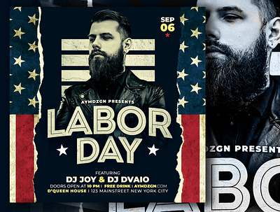 Labor Day Flyer american event flyer event poster flyer flyer design flyer promotion flyer template labor day labor day flyer labor day poster labor day weekend print template template usa usa event