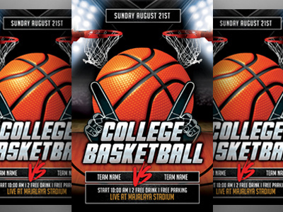 College Basketball Flyer Template