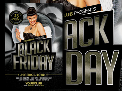 Black Friday Flyer Template black friday black party dj flyer event flyer flyer design flyer template friday night party flyer poster design