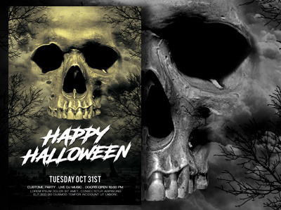 Halloween Flyer Template flyer design flyer template halloween halloween flyer halloween poster horror movie poster horror poster movie poster poster design print template skull template
