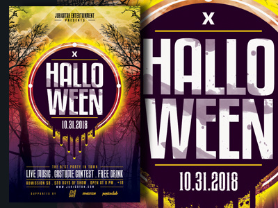 Halloween Flyer Template abstract event flyer flyer design flyer template halloween halloween flyer halloween party minimal poster print template