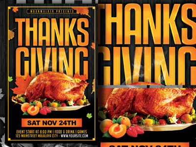 Thanksgiving Flyer Template art flyer template gold poster design print template template design thanksgiving thanksgiving card thanksgiving celebration