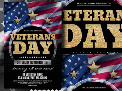 Veterans Day Flyer america american event event flyer design flyer template poster design veterans day veterans day flyer